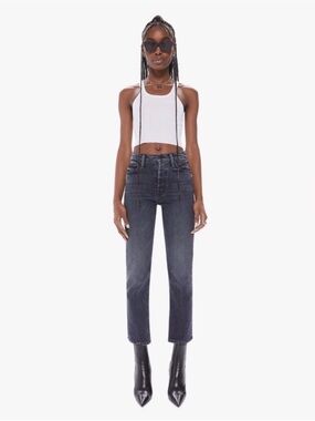 MOTHER SUPERIOR The Tomcat Ankle Straight Leg Jeans, On The Fly Washed Black, 29